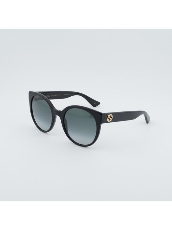 Gucci GG0035S 001 Women Sunglasses Black Round Frame, Grey Lenses main image 10
